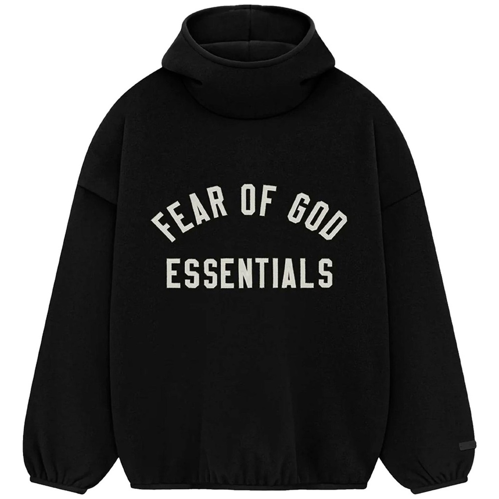 Fear of God Essentials brushed yarn ho black hoodie - Picture 2 of 9